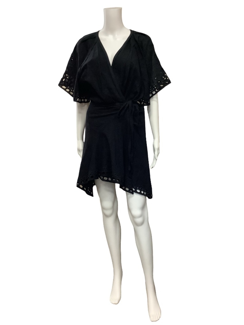 IRO V Neck Wrap Mini Length Dress Size: S